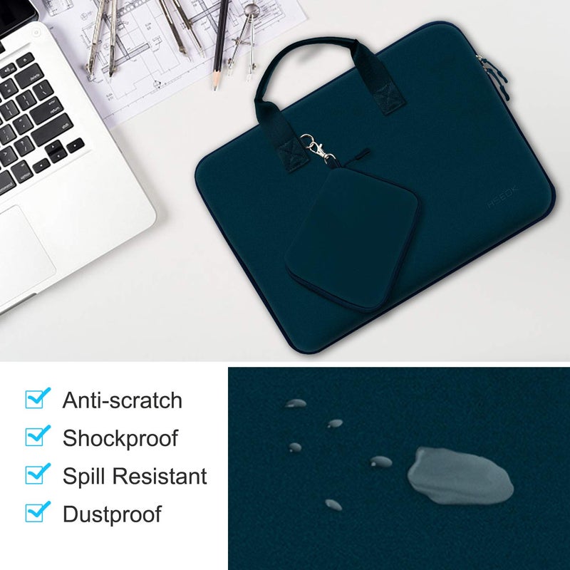 Hseok Laptop Sleeve 13.3-14 inch Case with Small Pouch, Neoprene Computer Bag Compatible with MacBook Pro 14" M4/M3/M2/M1 2025-2021, Mac Air/Pro 13.3" and Most 13-14 inch Notebooks,D02B01 - Image 4